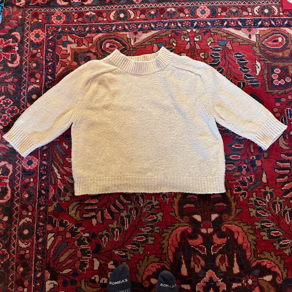 Babaa Cream Crew Neck Sweater